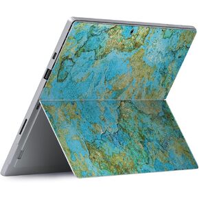 MightySkins Glossy Glitter Skin Compatible with Microsoft Surface Pro 8 - Teal Marble | Protective, Durable High-Gloss Glitter Finish | Easy to Apply and Change Styles | Made in The USA