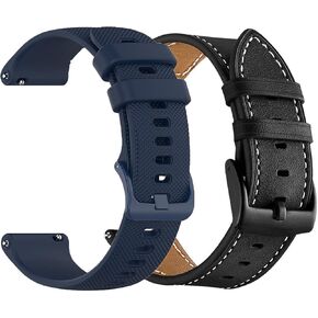 Yeejok Compatible for Amazfit GTR 4 Bands,GTR 3/ 3 Pro Bands, Silicone & Leather Bands 22mm for GTR 4 Pro Limited Edition,GTR 4 47mm, GTR 2, GTR 2e Bands for Women Men, Replacement Sport Smart Watch Straps