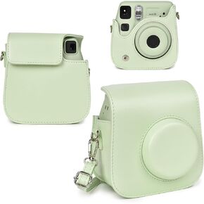 Rieibi PU Leather Protective Case for Fujifilm Instax mini SE/7+ Camera -Adjustable Shoulder Strap for Instax mini SE/7+ Case