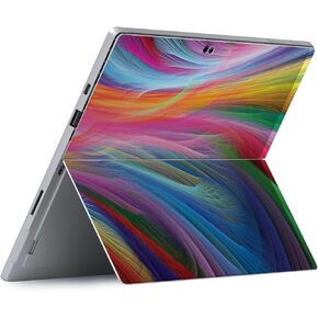 MightySkins Skin Compatible with Microsoft Surface Pro 8 - Rainbow Waves | Protective, Durable, and Unique Vinyl Decal wrap Cover | Easy to Apply, Remove, and Change Styles | Made in The USA