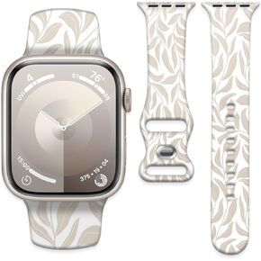 Watch Band Compatible with Apple Watch 38mm 40mm 41mm 42mm 44mm 45mm Soft Silicone Wristbands Replacement Strap with Classic Clasp for iWatch Series SE 8 7 6 5 4 3 2 1 Utral for Women in Kuwait