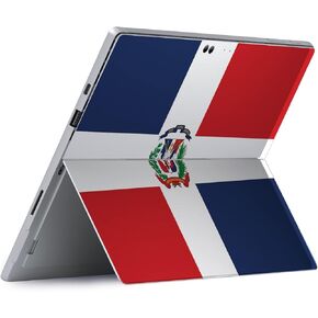 MightySkins Skin Compatible with Microsoft Surface Pro 8 - Dominican Flag | Protective, Durable, and Unique Vinyl Decal wrap Cover | Easy to Apply, Remove, and Change Styles | Made in The USA