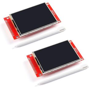 2Pcs 2.8 inch Color LCD Display 2.8" LCD Screen Module with Touch 240X320 Touch Panel ILI9341 with PCB STM32 5V 3.3V SPI