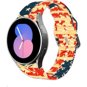20mm Watch Band Compatible with Samsung Galaxy Watch 6/5/4 40mm 44mm /Active 2/1, Galaxy Watch 6 Classic 42mm 46mm /Watch 3 41mm /Samsung Gear S2, Women Men Silicone Replacement Strap