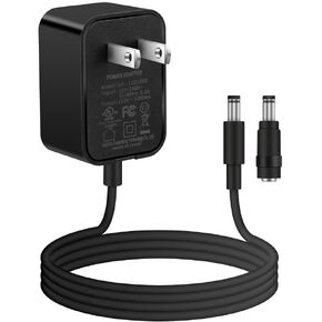 12V 1A Power Supply 100V~240V AC to DC Adapter 5.5 x 2.1mm & 2.5mm for 12volt 100mA 200mA 300mA 400mA 500mA 600mA 800mA 900mA 1000mA Equipment, 5ft Cord (White 2 Pack)