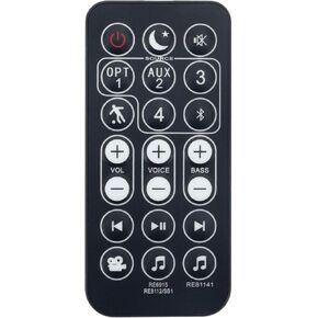 Replace Remote Control fit for Polk Sound Bar RE8112-1 RE6915-1 RE8114-1 RE69151 RTRE69151 RE81121 RTRE81121 RE81141 SB1 SB1+ Omni SB1 Omni SB1+ Omni SB1 Plus OMNISB1PLUS Magnifi ONE Magni-fi 1