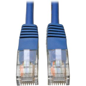 Tripp Lite Cat5 Cat5e Molded Patch Cable 350Mhz UTP Blue RJ45 M/M 12ft 12' (N002-012-BL)