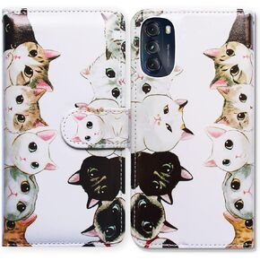 Bcov Moto G 5G 2022 Case,Colorful Peacock Mandala Flowers Leather Flip Phone Case Wallet Cover with Card Slot Holder Kickstand for Motorola Moto G 5G 2022