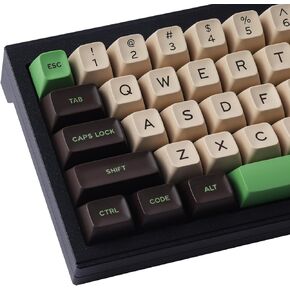 Hyekit SA Keycaps، 173 مفتاحًا Doubleshot Keycaps ABS Keycaps مجموعة مفاتيح كاملة لـ Cherry Gateron MX Switches لوحات المفاتيح الميكانيكية، تخطيطات الولايات المتحدة/المملكة المتحدة مع 6.25u، 7u Spacebar (شوكولاتة ماتشا) in Kuwait