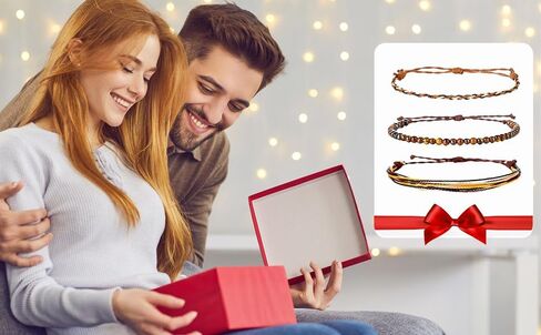 سوار من الحجر الطبيعي مصنوع يدويًا هدية للرجال سوار من حبل قابل للتعديل (أخضر) in Saudi Arabia