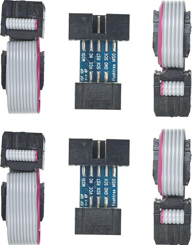 whiteeeen 2pcs 10 Pin to Standard 6 Pin AVR ISP Conversion Adapter Board for Arduino ATMEL AVRISP USBASP STK500 in Saudi Arabia