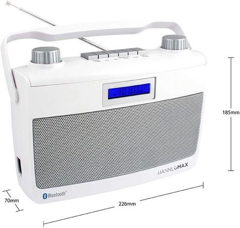 HANNLOMAX HX-500R Portable AM/FM Radio, Bluetooth, USB Port for MP3 Playback, Aux-in, AC/DC Dual Power Source. (Pink) in Saudi Arabia