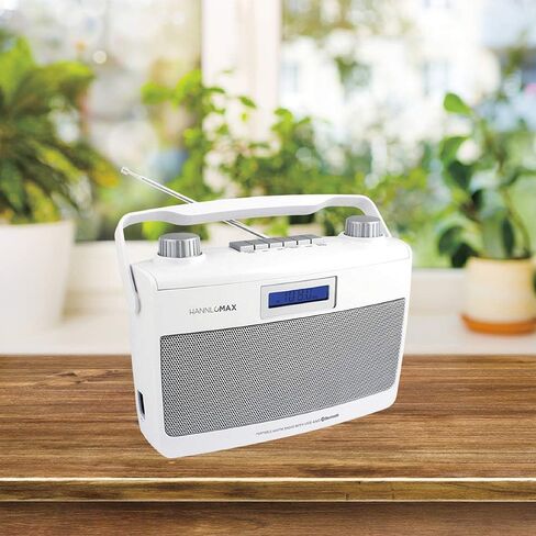 HANNLOMAX HX-500R Portable AM/FM Radio, Bluetooth, USB Port for MP3 Playback, Aux-in, AC/DC Dual Power Source. (Pink) in Saudi Arabia