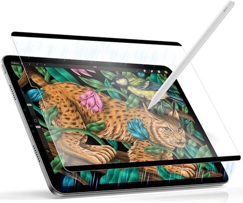 واقي شاشة مغناطيسي بملمس الورق - لجهاز iPad Pro 11 بوصة (2022/2021/2020/2018) وiPad Air الجيل الخامس/الرابع 10.9 بوصة (2022/2020)، الكتابة/الرسم مثل الورق، قابل للفصل وإعادة الاستخدام، غير لامع in Kuwait