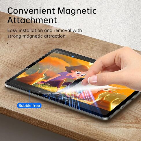 واقي شاشة مغناطيسي بملمس الورق - لجهاز iPad Pro 11 بوصة (2022/2021/2020/2018) وiPad Air الجيل الخامس/الرابع 10.9 بوصة (2022/2020)، الكتابة/الرسم مثل الورق، قابل للفصل وإعادة الاستخدام، غير لامع in Kuwait