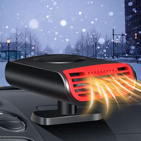Car Heater, 12V Heater 150W Fast Heater Fan 2 In 1 Heating & Cooling Windshield De-Icers, Automobile Windscreen Fan with Plug in Cigarette Lighter in Saudi Arabia