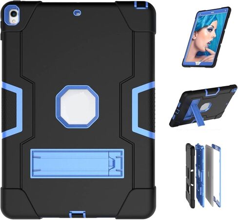 Jaorty Case Designed for iPad Air 3 10.5" 2019,iPad Pro 10.5 inch 2017 Case,3 in 1 Hybrid [Soft&Hard] Heavy Duty Rugged Stand Cover Shockproof Anti-Slip Anti-Scratch Full-Body Protective Case,Pink in Saudi Arabia