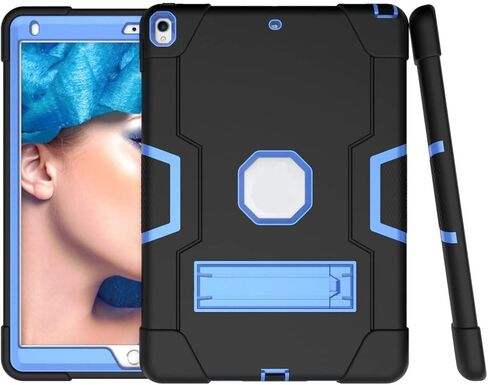 Jaorty Case Designed for iPad Air 3 10.5" 2019,iPad Pro 10.5 inch 2017 Case,3 in 1 Hybrid [Soft&Hard] Heavy Duty Rugged Stand Cover Shockproof Anti-Slip Anti-Scratch Full-Body Protective Case,Pink in Saudi Arabia
