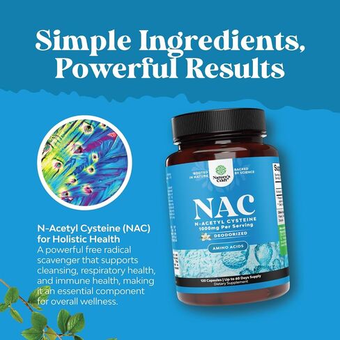 NAC Supplement N-Acetyl Cysteine 600mg - Potent Vegan High Absorption NAC 600 mg Capsules Glutathione Precursor for Liver Cleanse Detox & Repair plus Lung Health and Immunity Support (3 Months) in Saudi Arabia
