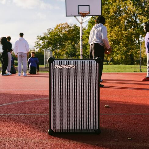 SOUNDBOKS 4 – Bluetooth Performance Speaker – USB-C Charging Battery – Loudest Party Speaker with 40 Hours of Battery – Wireless and Portable Speaker - Designed in Denmark – 126dB (Metallic Gray) in Saudi Arabia