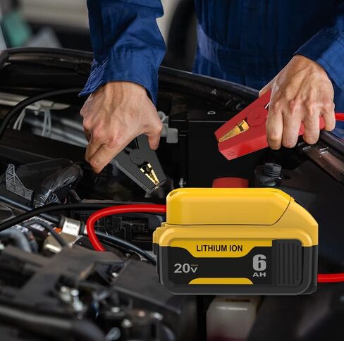 Jumper Cables for DeWalt 20v Batteries, 8 Gauge 6.5 Ft Car Battery Jump Starter, Heavy Duty Automotive Booster Cables for Jump Starting Dead or Weak Batteries (Battery not Included) in Saudi Arabia