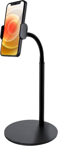 Cell Phone Stand, Desk Phone Holder Compatible with iPad 6-11", iPhone 15, 14, Plus, Pro, Pro Max, 13 12 X XS,4-8" Phones, Office Accessories, All Android Smartphone Black in Saudi Arabia
