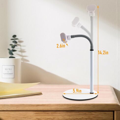 Cell Phone Stand, Desk Phone Holder Compatible with iPad 6-11", iPhone 15, 14, Plus, Pro, Pro Max, 13 12 X XS,4-8" Phones, Office Accessories, All Android Smartphone Black in Saudi Arabia