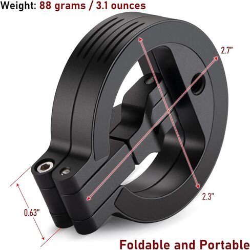 Double Magnetic Ring Phone Holder,Attach Your Phone to Iron Object,1/4" Screw Hole,Magnetic Phone Stand Compatiable with iPhone 16 15 14 13 12 Pro Max Series Magsafe Case (MS-01-Black) in Kuwait