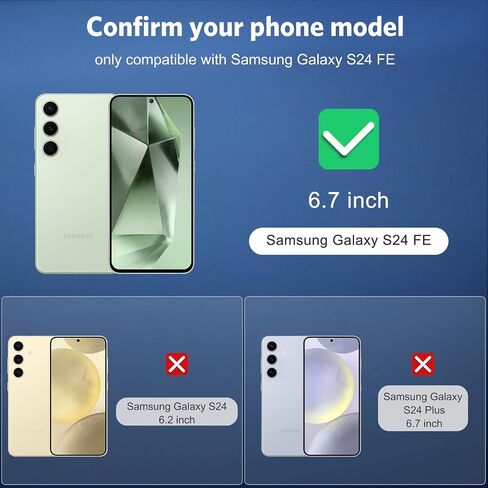 OMOTON 3+2 Pack Screen Protector and Camera Lens Protector for Samsung Galaxy S24 FE, Anti Scratch, Bubble Free,Tempered Glass Screen Protector in Kuwait
