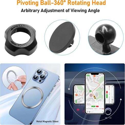 Magnetic Phone Holder Mount Compatible with Chevy Suburban Tahoe/GMC Yukon 2021-2024,Cell Phone Automobile Cradles for 10.2 inch Touch Screen,360° Rotation Yukon Phone Holder Anti-Shake,Black in Saudi Arabia