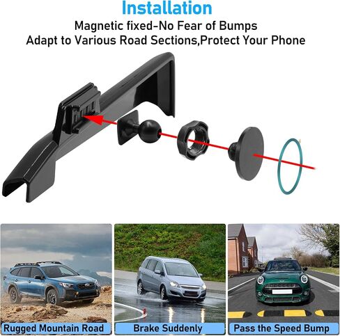 Magnetic Phone Holder Mount Compatible with Chevy Suburban Tahoe/GMC Yukon 2021-2024,Cell Phone Automobile Cradles for 10.2 inch Touch Screen,360° Rotation Yukon Phone Holder Anti-Shake,Black in Saudi Arabia