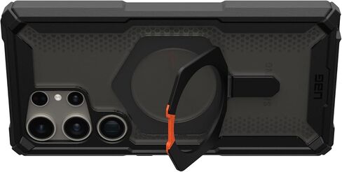 URBAN ARMOR GEAR UAG Designed for Samsung Galaxy S24 Ultra Case 6.8" Plasma XTE Black/Orange, w/Magnetic Charging & Kickstand Rugged Military Drop-Proof Impact Resistant Transparent Protective Cover in Saudi Arabia