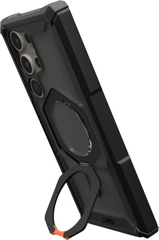 URBAN ARMOR GEAR UAG Designed for Samsung Galaxy S24 Ultra Case 6.8" Plasma XTE Black/Orange, w/Magnetic Charging & Kickstand Rugged Military Drop-Proof Impact Resistant Transparent Protective Cover in Saudi Arabia