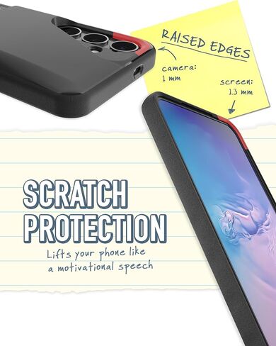 حافظة محفظة Smartish Galaxy S24 Plus - Wallet Slayer Vol. 1 [رفيع + واقي] حامل بطاقة الائتمان - غطاء فتحة بطاقة مخفية تم اختباره عند السقوط متوافق مع هاتف Samsung Galaxy S24+ - Black Tie Affair in Kuwait