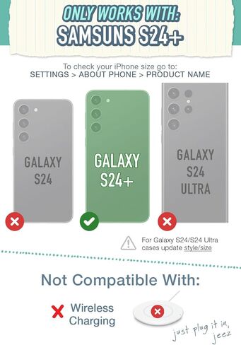 حافظة محفظة Smartish Galaxy S24 Plus - Wallet Slayer Vol. 1 [رفيع + واقي] حامل بطاقة الائتمان - غطاء فتحة بطاقة مخفية تم اختباره عند السقوط متوافق مع هاتف Samsung Galaxy S24+ - Black Tie Affair in Kuwait