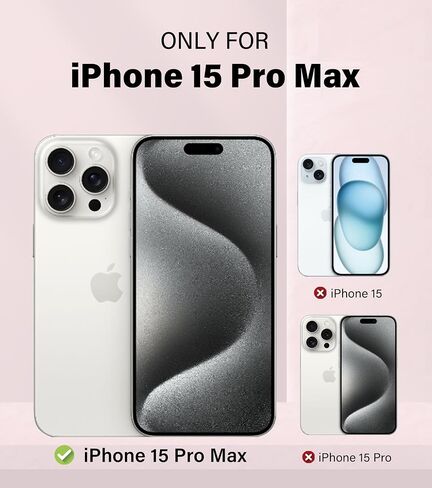 حافظة ArtsEvo مصممة لهاتف iPhone 15 Pro Max، حماية من السقوط بطول 6.6 قدم، حافظة هاتف واقية للكاميرا لشاشة كاملة، أزرق فاتح in Kuwait