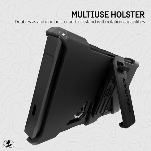 Pelican Voyager - حافظة Samsung Galaxy S24 Ultra [6.8 بوصات] [حماية من السقوط بطول 18 قدمًا MIL-STD] [شحن لاسلكي] قطعتان (غطاء عالي التحمل وحامل بمشبك حزام) لهاتف Samsung Galaxy S24 فائق الوضوح in Kuwait