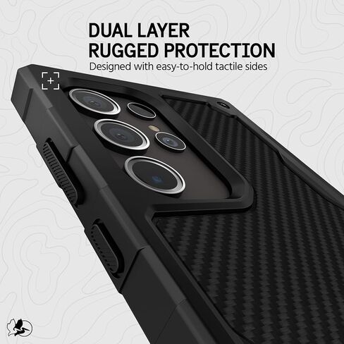 Pelican Voyager - حافظة Samsung Galaxy S24 Ultra [6.8 بوصات] [حماية من السقوط بطول 18 قدمًا MIL-STD] [شحن لاسلكي] قطعتان (غطاء عالي التحمل وحامل بمشبك حزام) لهاتف Samsung Galaxy S24 فائق الوضوح in Kuwait