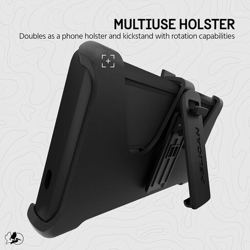 Pelican Voyager - Samsung Galaxy S24 Ultra Case [6.8"] [18ft MIL-STD Drop Protection] [Wireless Charging] 2 Piece (Heavy Duty Cover and Belt Clip Holster Stand) Case for Samsung Galaxy S24 Ultra-Clear in Saudi Arabia