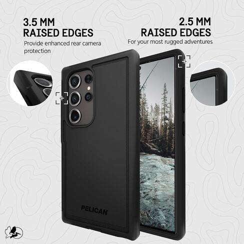 Pelican Voyager - Samsung Galaxy S24 Ultra Case [6.8"] [18ft MIL-STD Drop Protection] [Wireless Charging] 2 Piece (Heavy Duty Cover and Belt Clip Holster Stand) Case for Samsung Galaxy S24 Ultra-Clear in Saudi Arabia