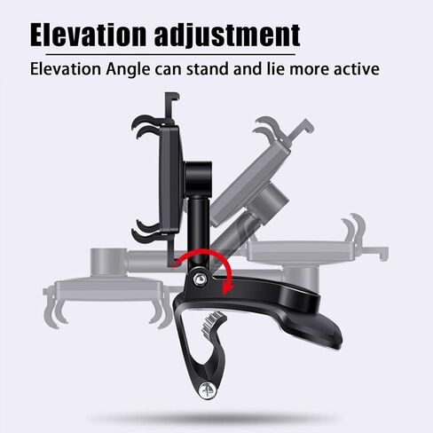 حامل هاتف للسيارة قطعة واحدة، حامل هاتف متعدد الوظائف يدور 360 درجة وقابل للتعديل على لوحة قيادة السيارة، ملحقات مشبك زنبركي للهواتف الذكية المتينة المقاومة للماء للمنزل والشاحنات وسيارات الدفع الرباعي (أسود) in Kuwait