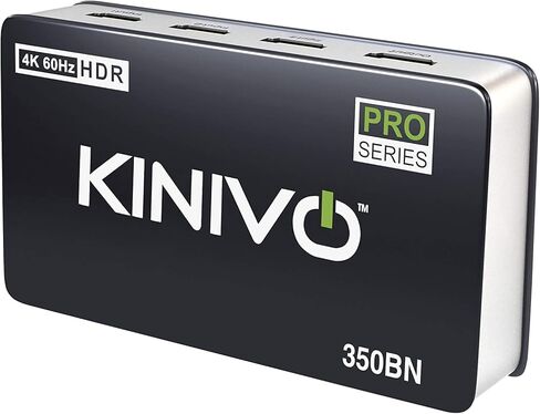 محول Kinivo HDMI مع مستخرج الصوت 560BNT (محور إخراج 5 في 1، منفذ صوت بصري Toslink، SPDIF، محول 4K 60 هرتز، 18 جيجابت في الثانية، جهاز تحكم عن بعد بالأشعة تحت الحمراء) - متوافق مع وحدة تحكم الألعاب، تلفزيون الكابل، الكمبيوتر الشخصي، Dolby Digital in Saudi Arabia