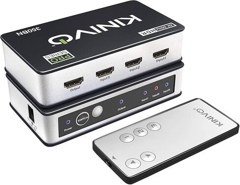 محول Kinivo HDMI مع مستخرج الصوت 560BNT (محور إخراج 5 في 1، منفذ صوت بصري Toslink، SPDIF، محول 4K 60 هرتز، 18 جيجابت في الثانية، جهاز تحكم عن بعد بالأشعة تحت الحمراء) - متوافق مع وحدة تحكم الألعاب، تلفزيون الكابل، الكمبيوتر الشخصي، Dolby Digital in Saudi Arabia