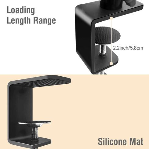 Webcam Stand Camera Mount with Phone Holder,Overhead Camera Mount Desk Stand,C Stand with Boom Arm Tabletop Photography Videography Live Stream Table clamp Mount (Type1) in Saudi Arabia
