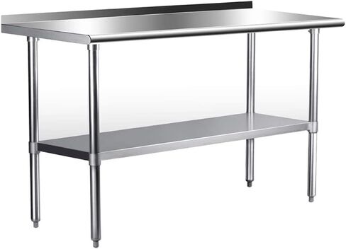 YBLFDY Stainless Steel Table with Wheels 36x24 Inches, NSF Stainless Steel Prep Table for Kitchen, Stainless Steel Work Table for Garage Workshop and Hotel in Saudi Arabia