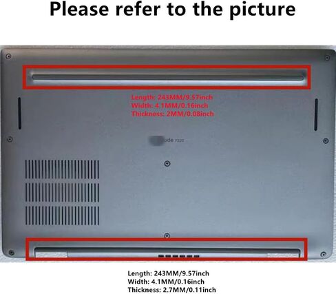 شريط قدم مطاطي سفلي بديل للكمبيوتر المحمول غير قابل للانزلاق متوافق مع سلسلة Dell Latitude 7320 E7320 7330 E7330 in Saudi Arabia