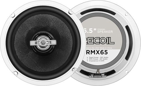 RECOIL RMX-65 Echo Plus Series 6.5 بوصة نظام مكبر صوت محوري للسيارة ثنائي الاتجاه، بحد أقصى 320 واط (زوج) التعامل مع الطاقة مع مكبر صوت بقبة حريرية 0.8 بوصة in Kuwait