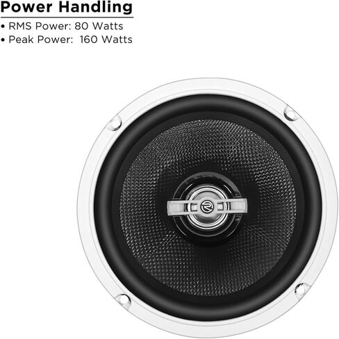 RECOIL RMX-65 Echo Plus Series 6.5 بوصة نظام مكبر صوت محوري للسيارة ثنائي الاتجاه، بحد أقصى 320 واط (زوج) التعامل مع الطاقة مع مكبر صوت بقبة حريرية 0.8 بوصة in Kuwait