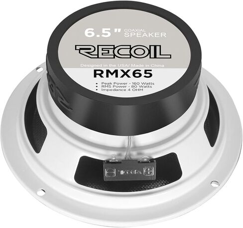 RECOIL RMX-65 Echo Plus Series 6.5 بوصة نظام مكبر صوت محوري للسيارة ثنائي الاتجاه، بحد أقصى 320 واط (زوج) التعامل مع الطاقة مع مكبر صوت بقبة حريرية 0.8 بوصة in Kuwait