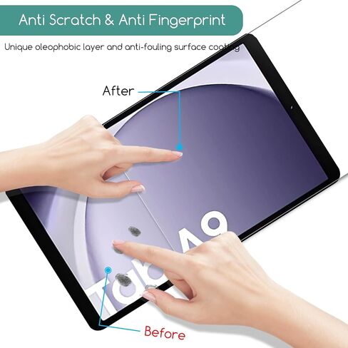 KEANBOLL عبوتان مصممتان لجهاز Samsung Galaxy Tab A9 8.7 بوصة واقي شاشة من الزجاج المقوى، (8.7 بوصة، SM-X110 / SM-115)، فائق الوضوح، صلابة 9H، مقاوم للخدش in Saudi Arabia